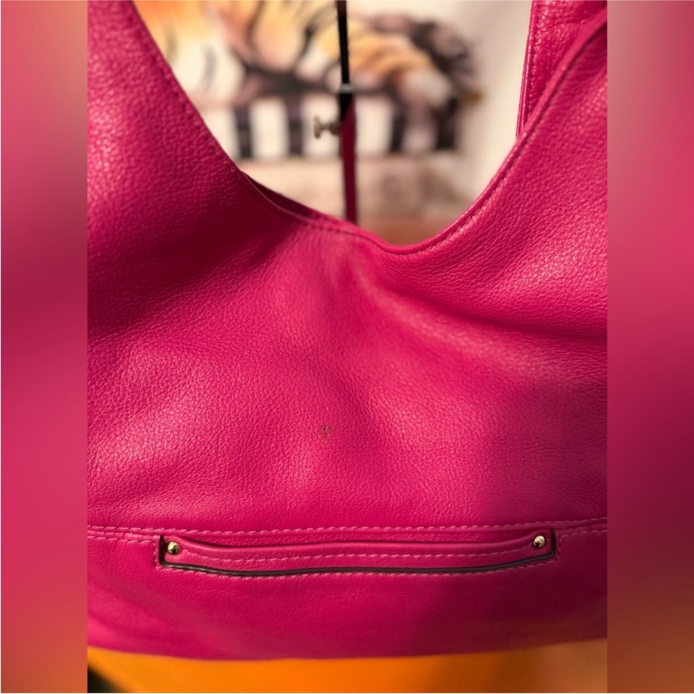 Michael Kors Fuchsia Leather Hobo Bag - Picture 8 of 17